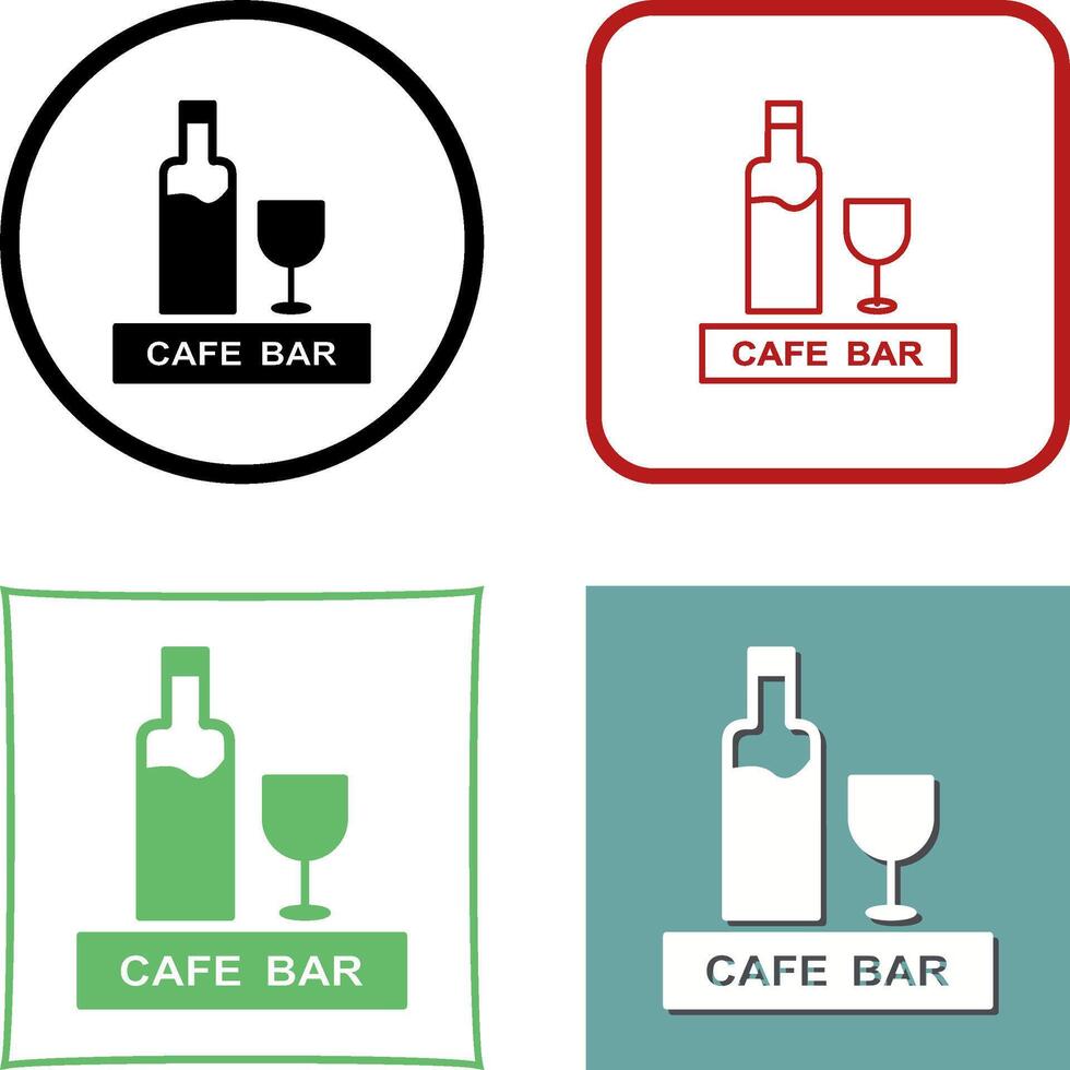 Unique Drinks Cafe Icon Design vector