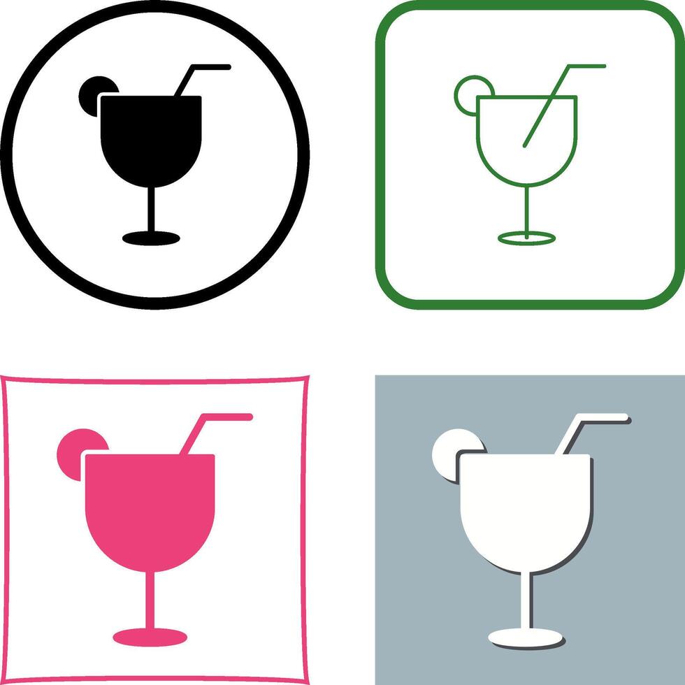 Unique Drinks Icon Design vector