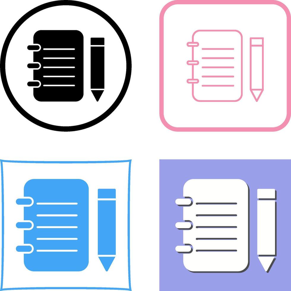 Unique Notepad Icon Design vector