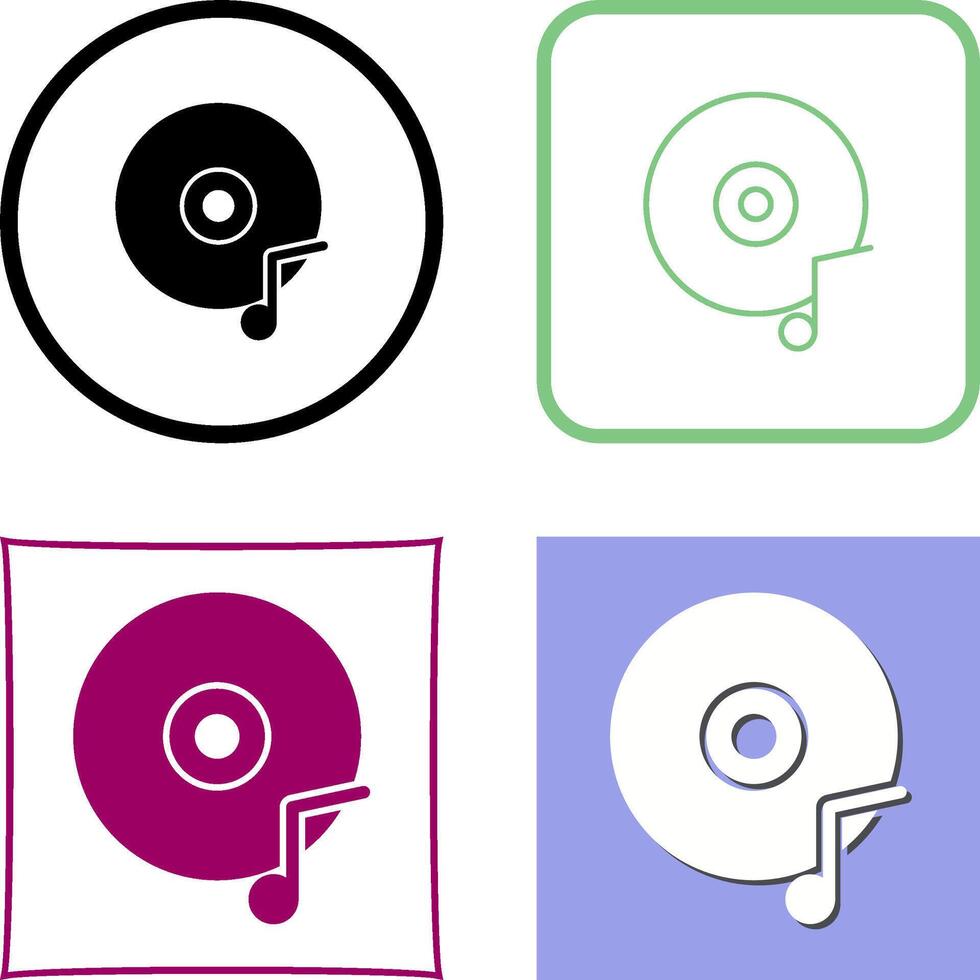 Music CD Icon Design vector