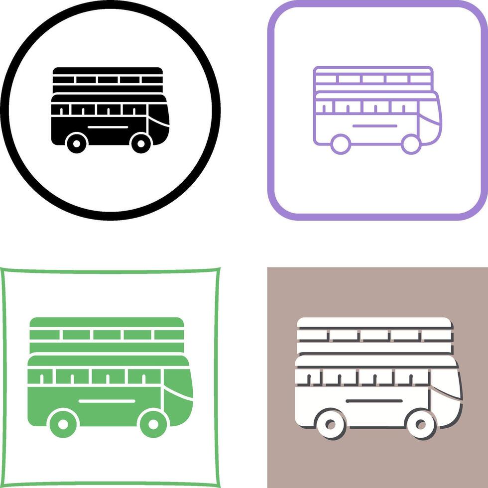 Double Bus Icon Design vector