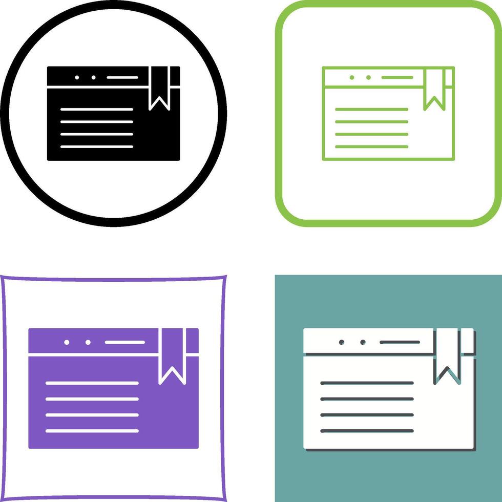 Unique Bookmarking Services Icon Design vector