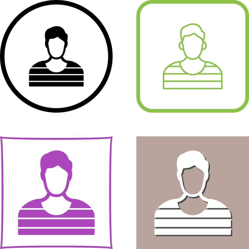 Prisioner Icon Design vector