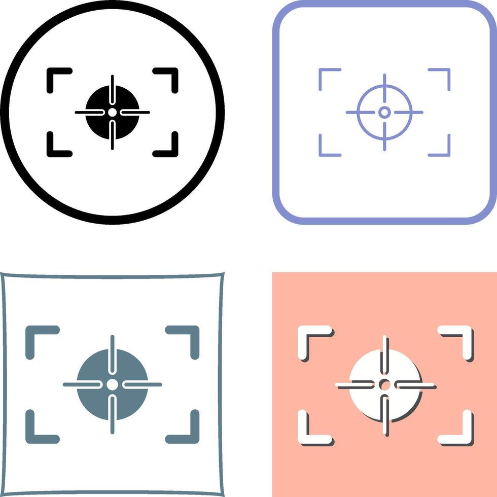 Unique Focus Horizontal Icon Design vector