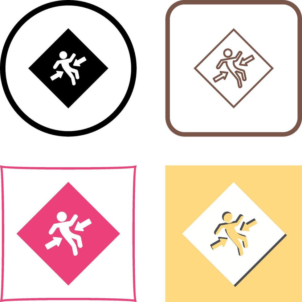 Crush Zone Icon Design vector