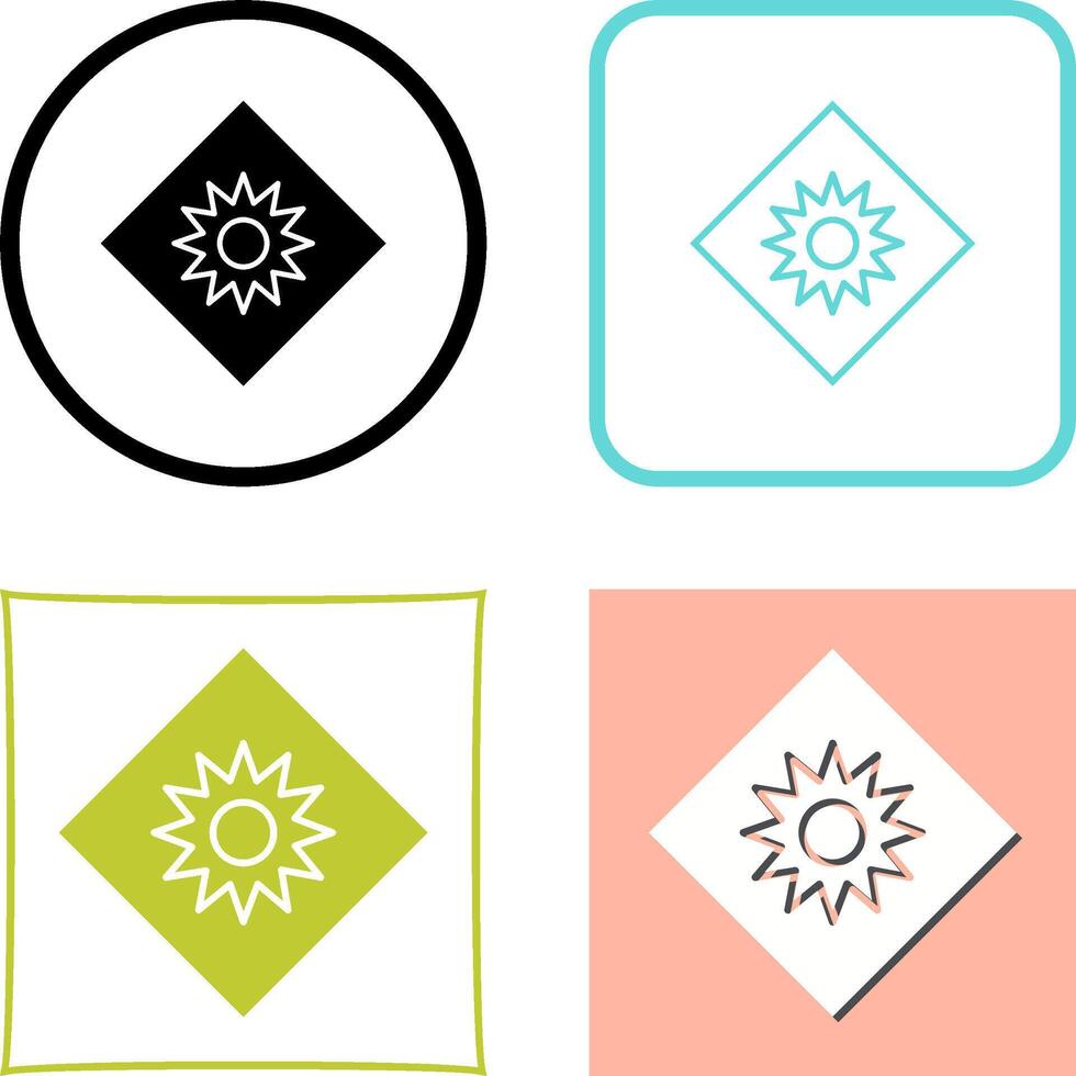 Optical Radiation Icon Design vector