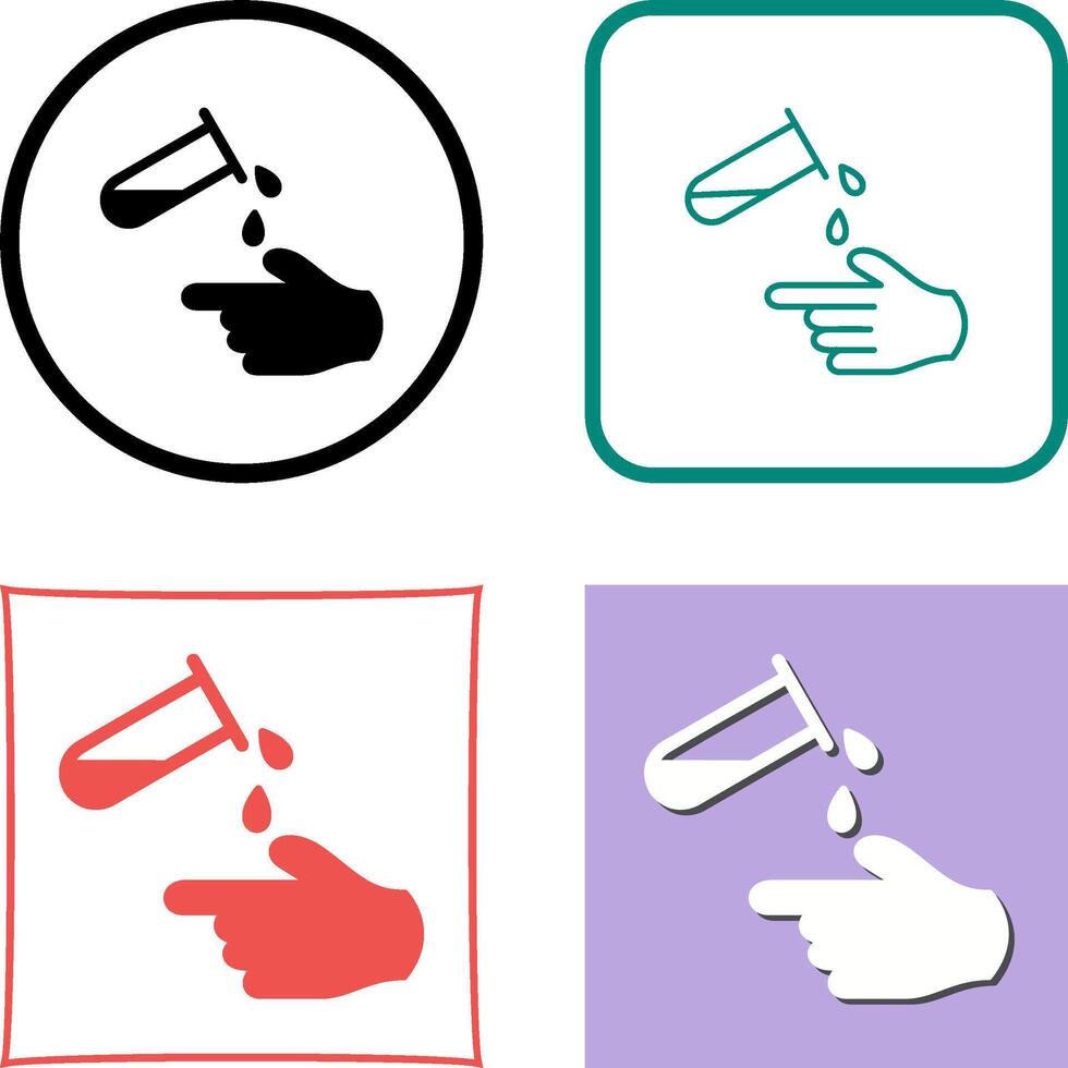 Corrosive Hazard Icon Design vector