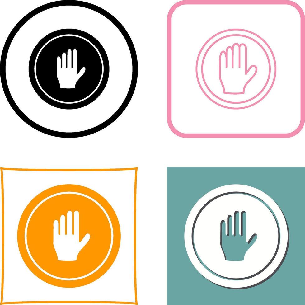 Halt Icon Design vector