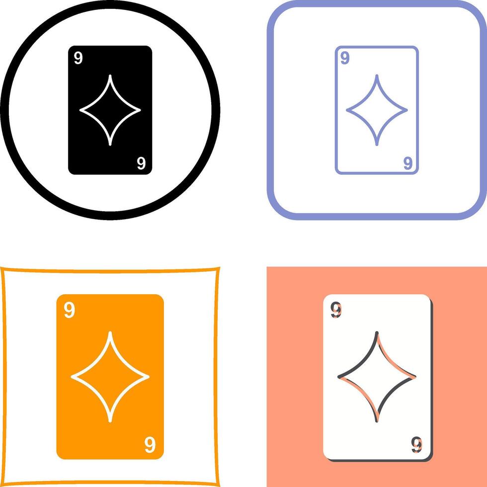 Diamonds Card Icon Design vector