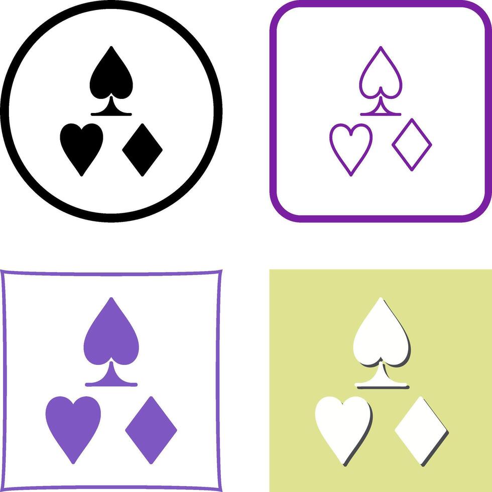 Card Suits Icon Design vector