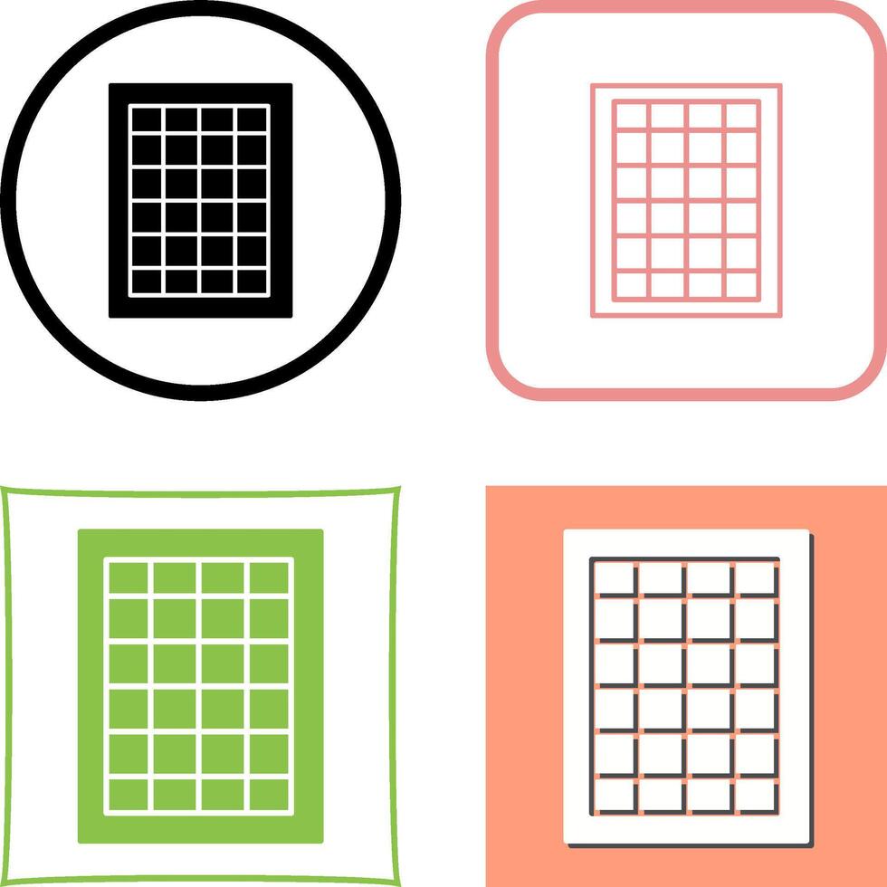 Table of Rates Icon Design vector