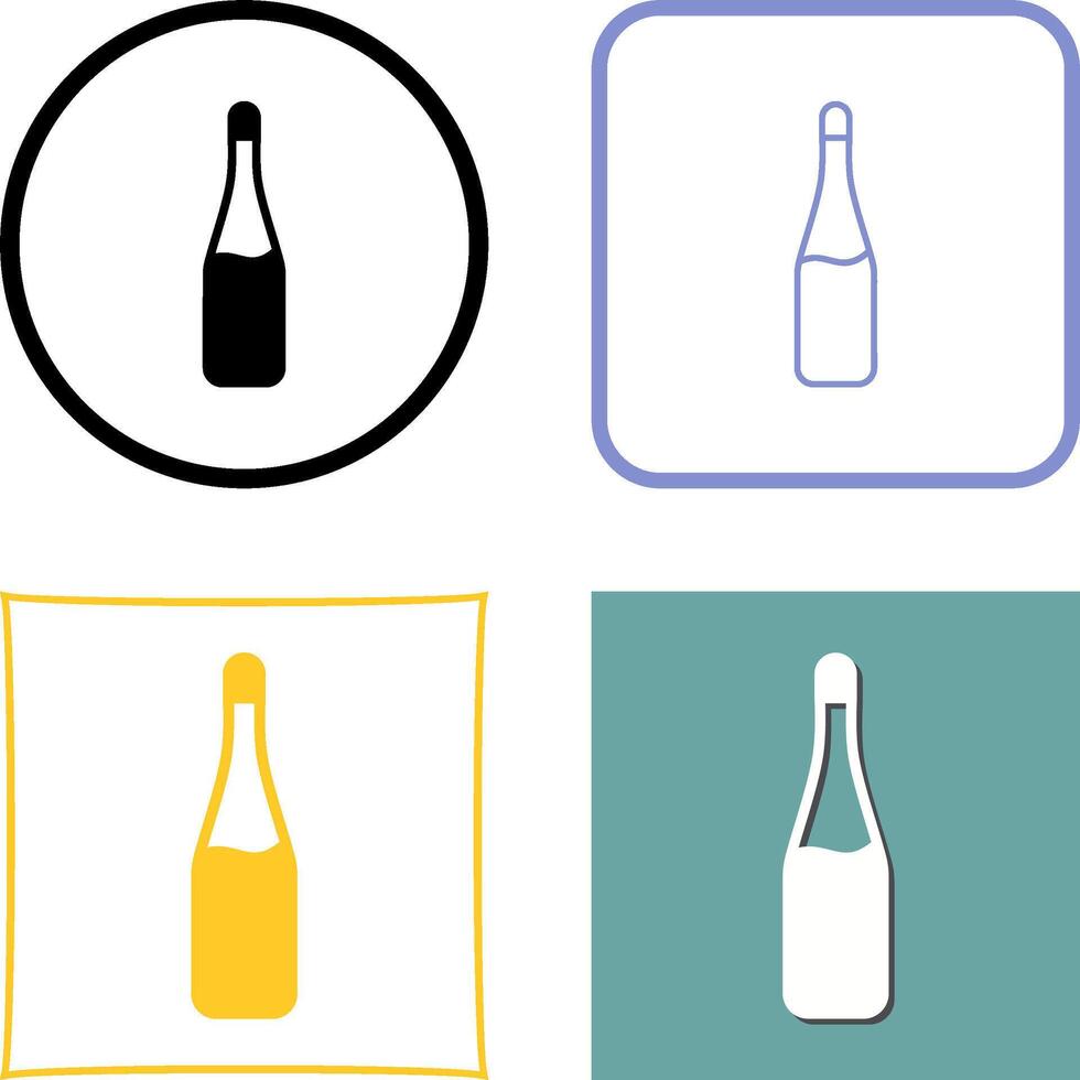 Champagne Bottle Icon Design vector
