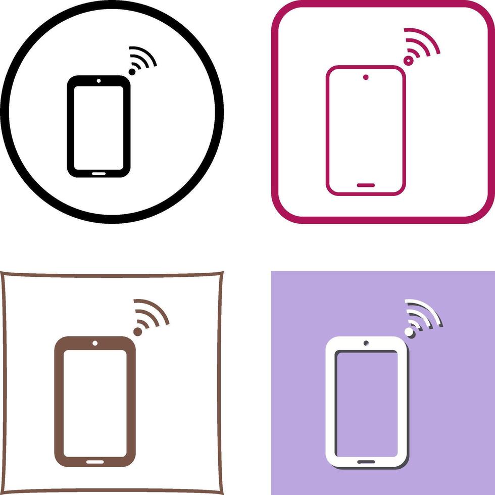 Unique Connected Device Icon Design vector