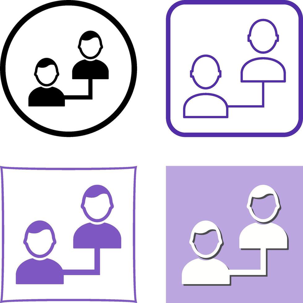 Unique Connected Profiles Icon Design vector