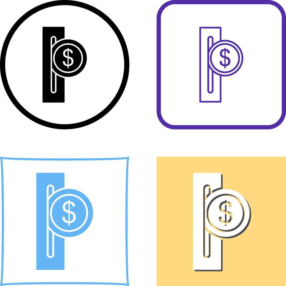 Slot for Coins Icon Design vector