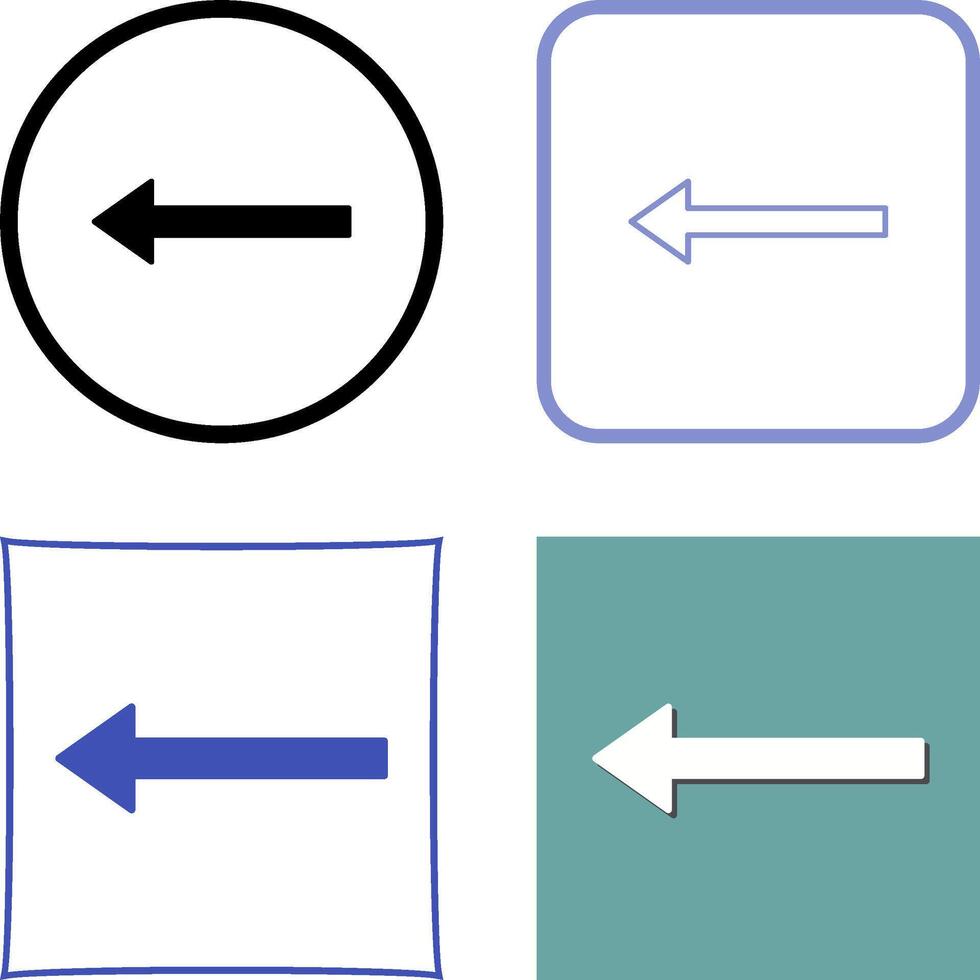 Unique Left Arrow Icon Design vector