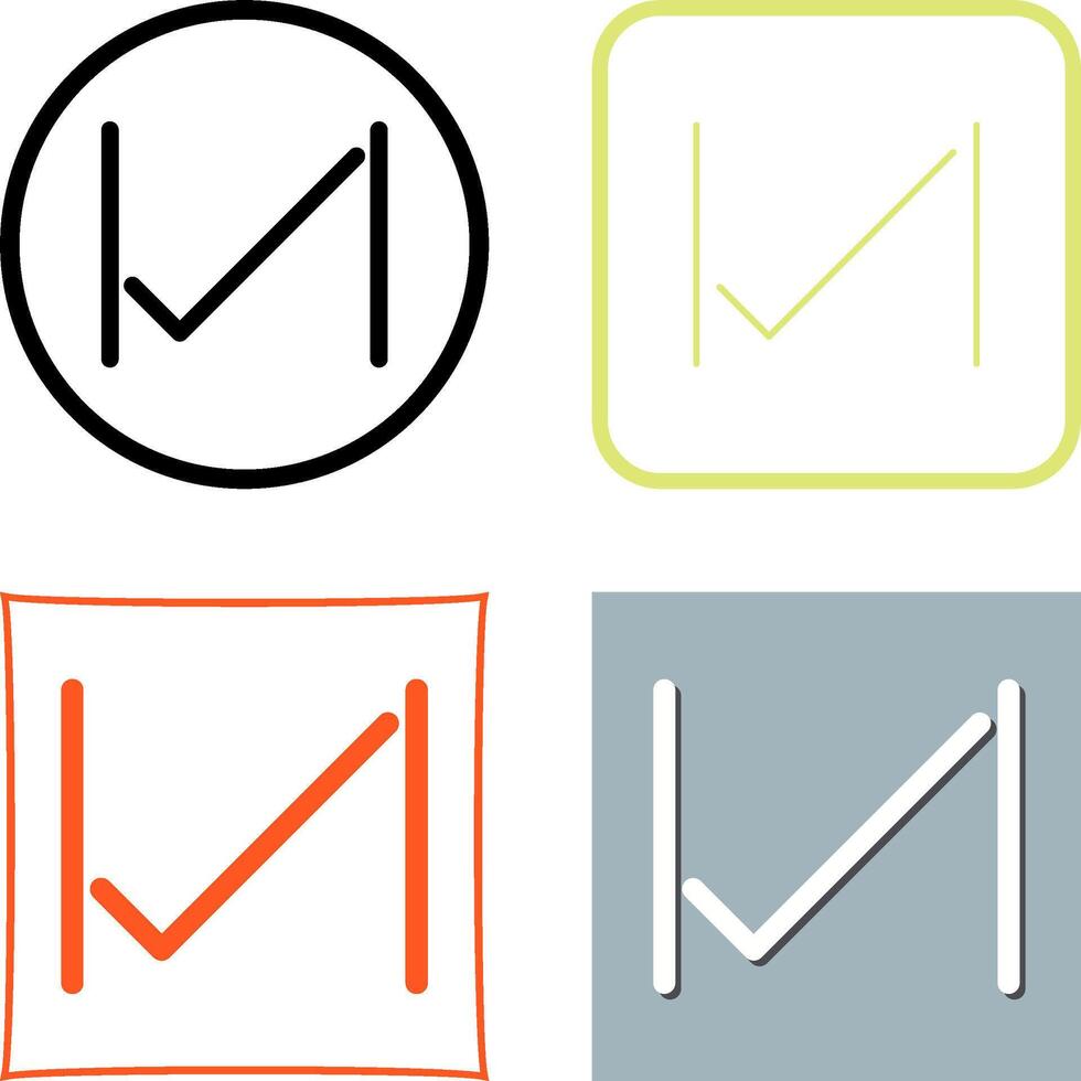 Unique Tick Icon Design vector