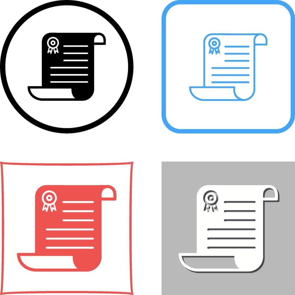 Unique Diploma Icon Design vector
