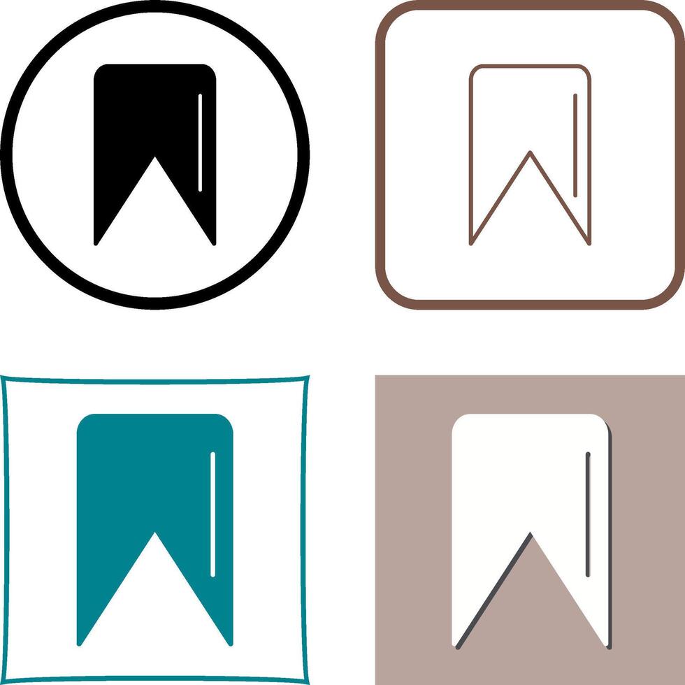 Unique Bookmark Icon Design vector