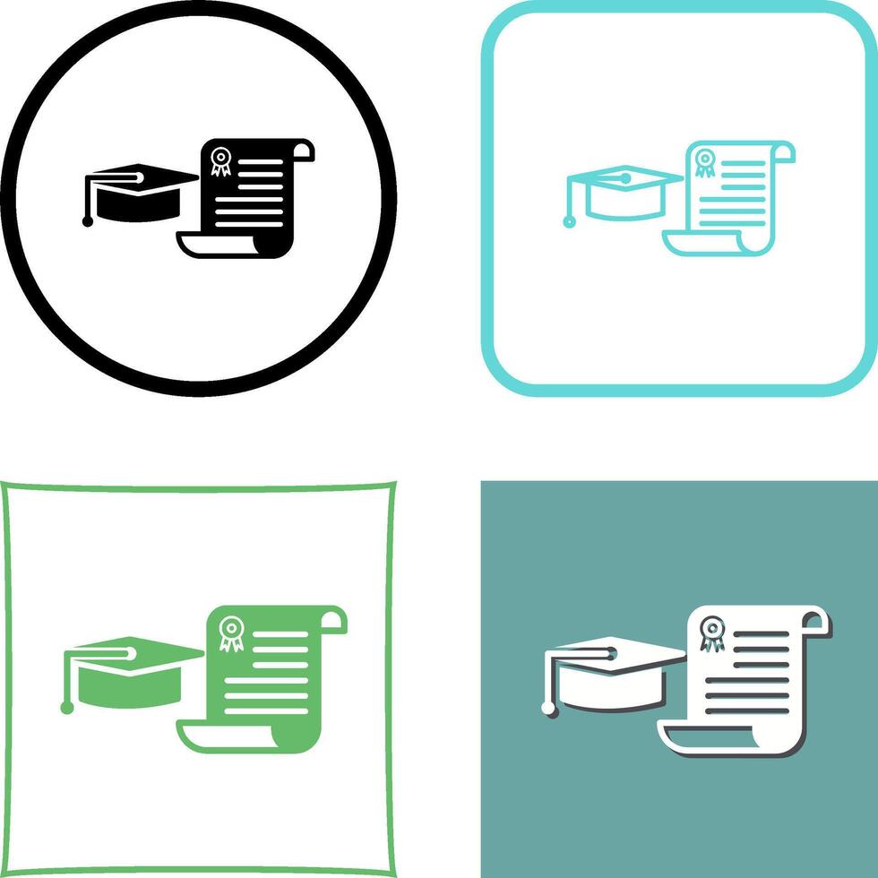 Unique Graduation Icon Design vector