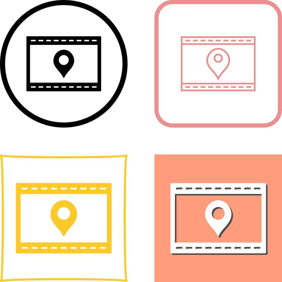 Unique Location Web Advertising Icon Design vector