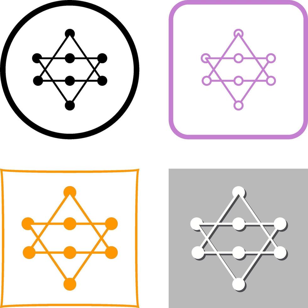 Unique Networks Icon Design vector