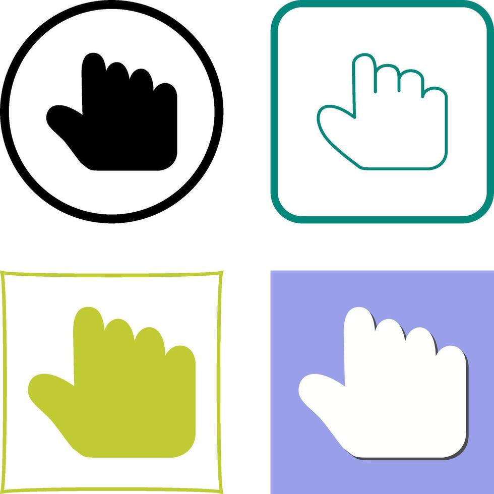 Unique Hold Icon Design vector