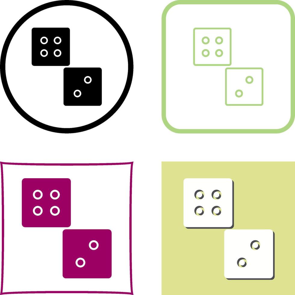 Unique Dice Icon Design vector