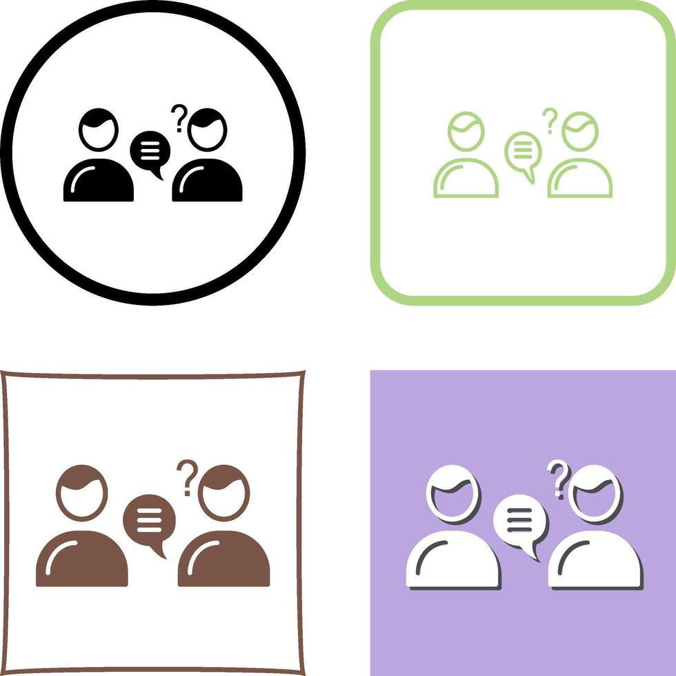 Unique Consulting Services Icon Design vector