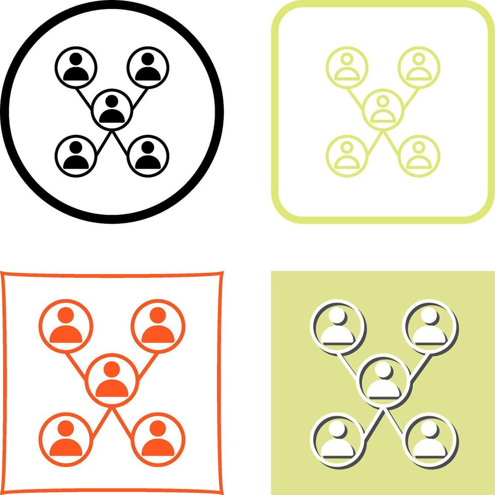 Unique Company Network Icon Design vector