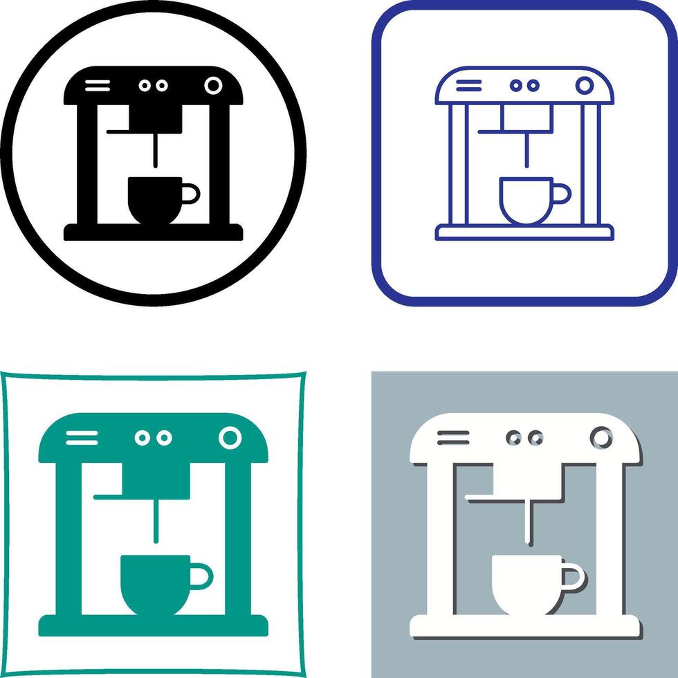 Unique Coffee Machine Icon Design vector