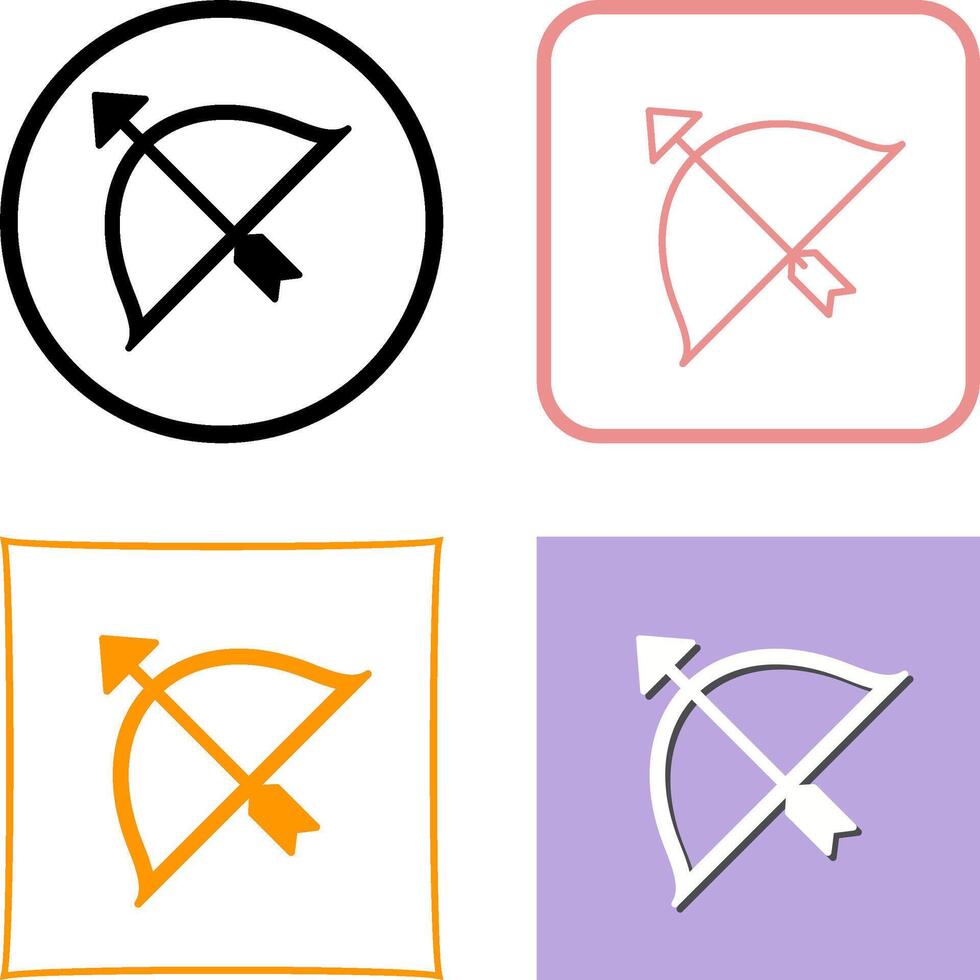Unique Archery Icon Design vector