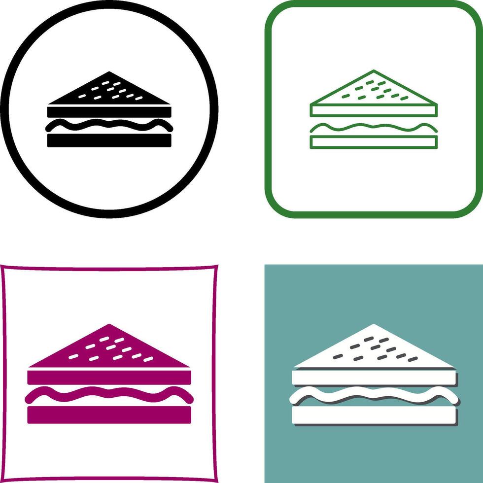 Unique Sandwich Icon Design vector