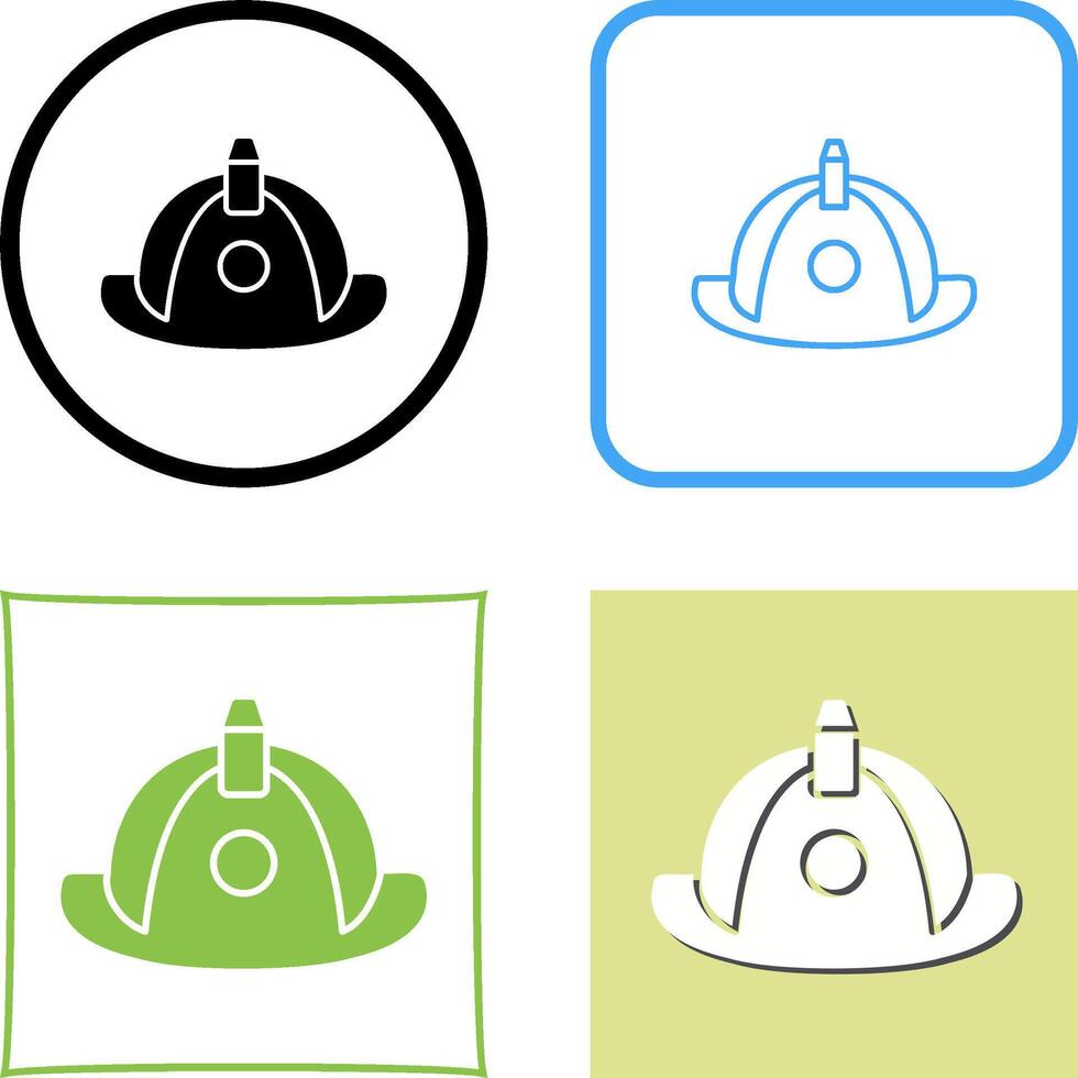 Unique Firefighter Hat Icon Design vector