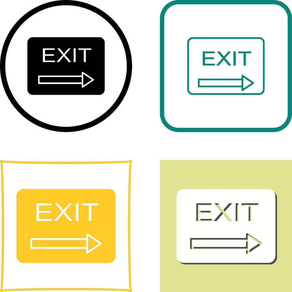 Unique Exit Icon Design vector