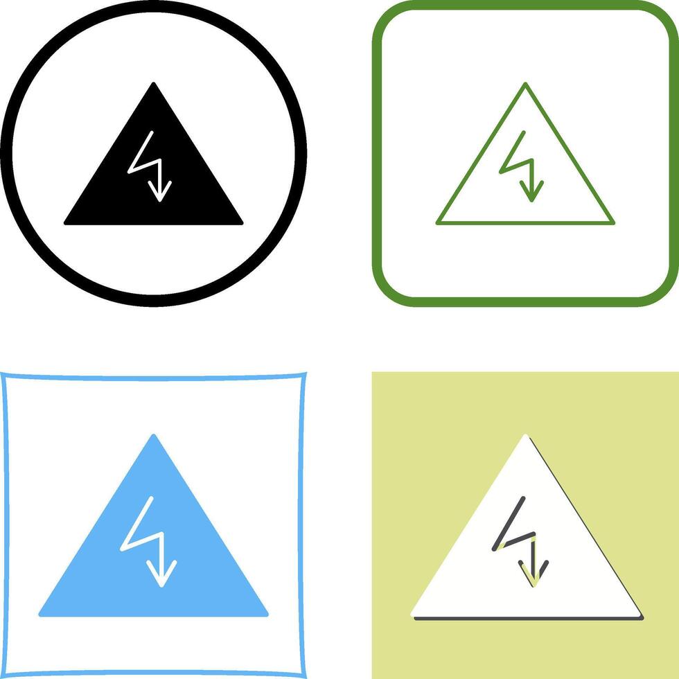 Unique Electricity Danger Icon Design vector