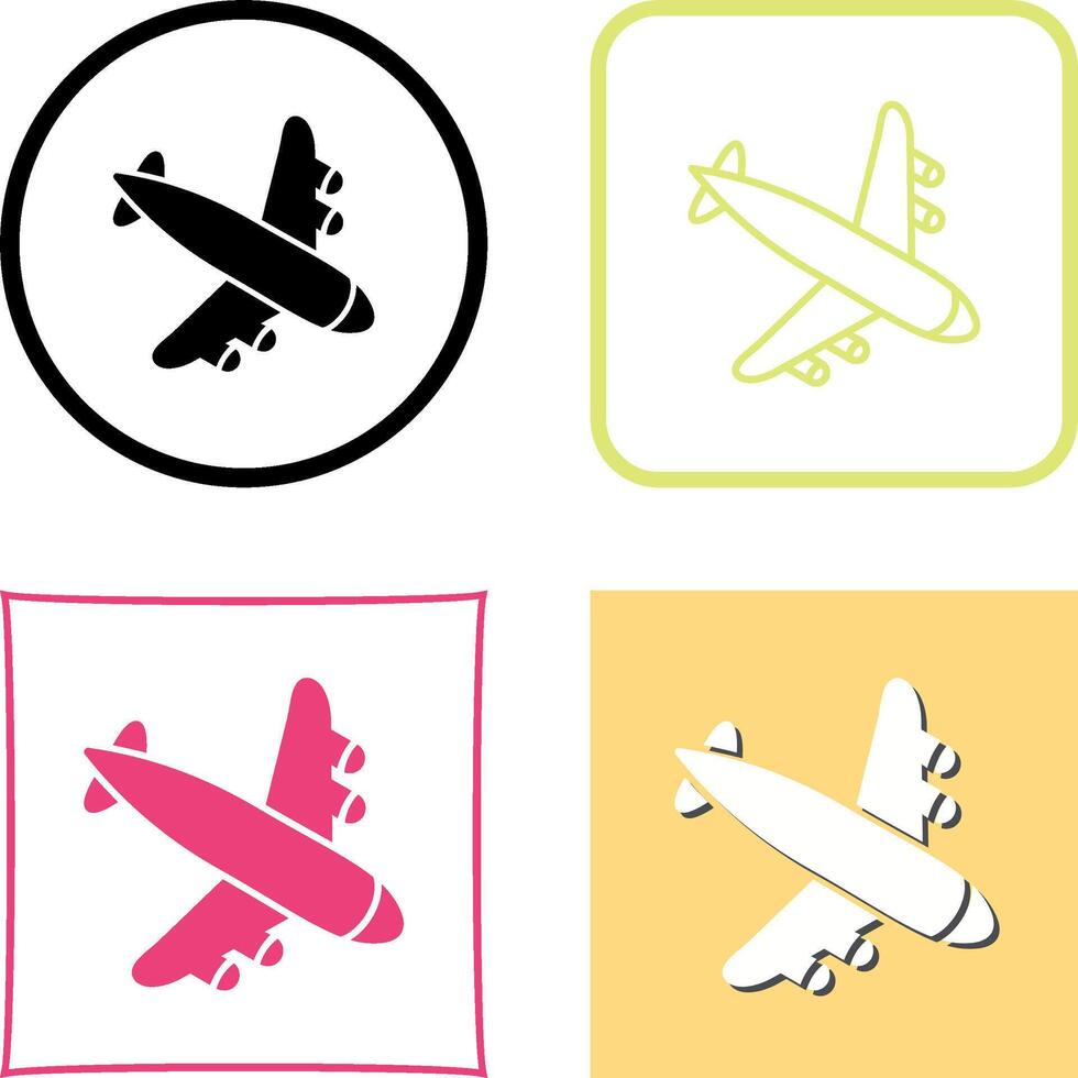 Landing Airplane Icon Design vector