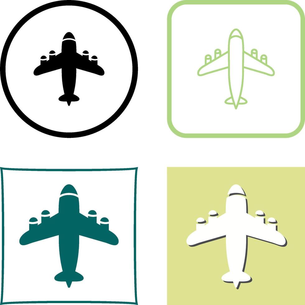 Flying Airplane Icon Design vector