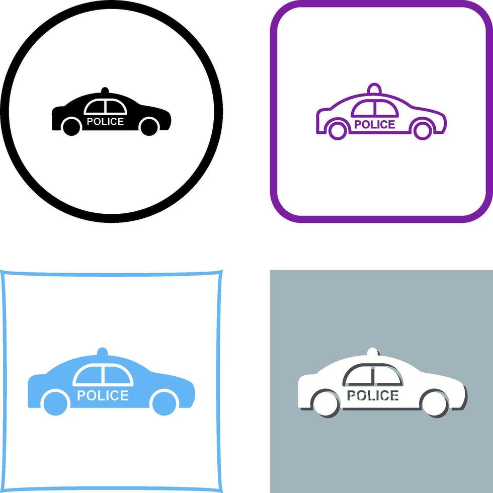 Police Car Icon Design vector