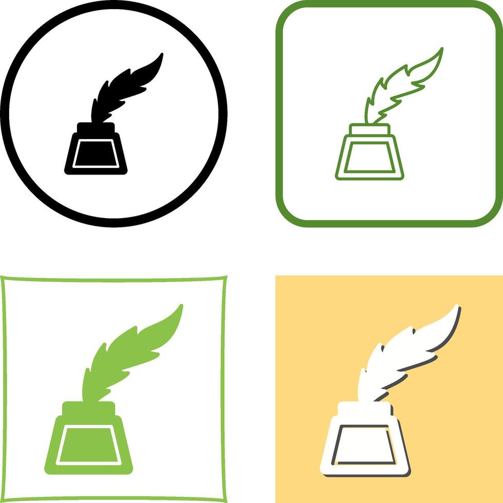 Inkwell Icon Design vector