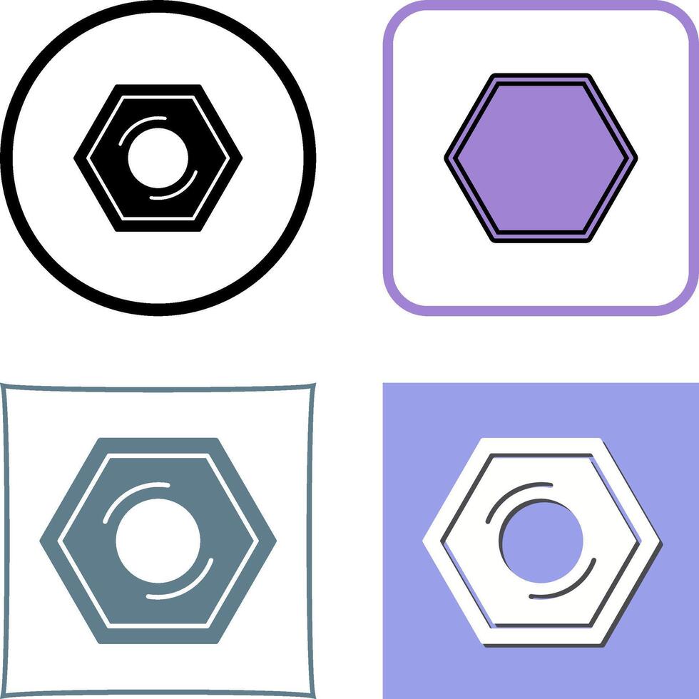 Nut Icon Design vector