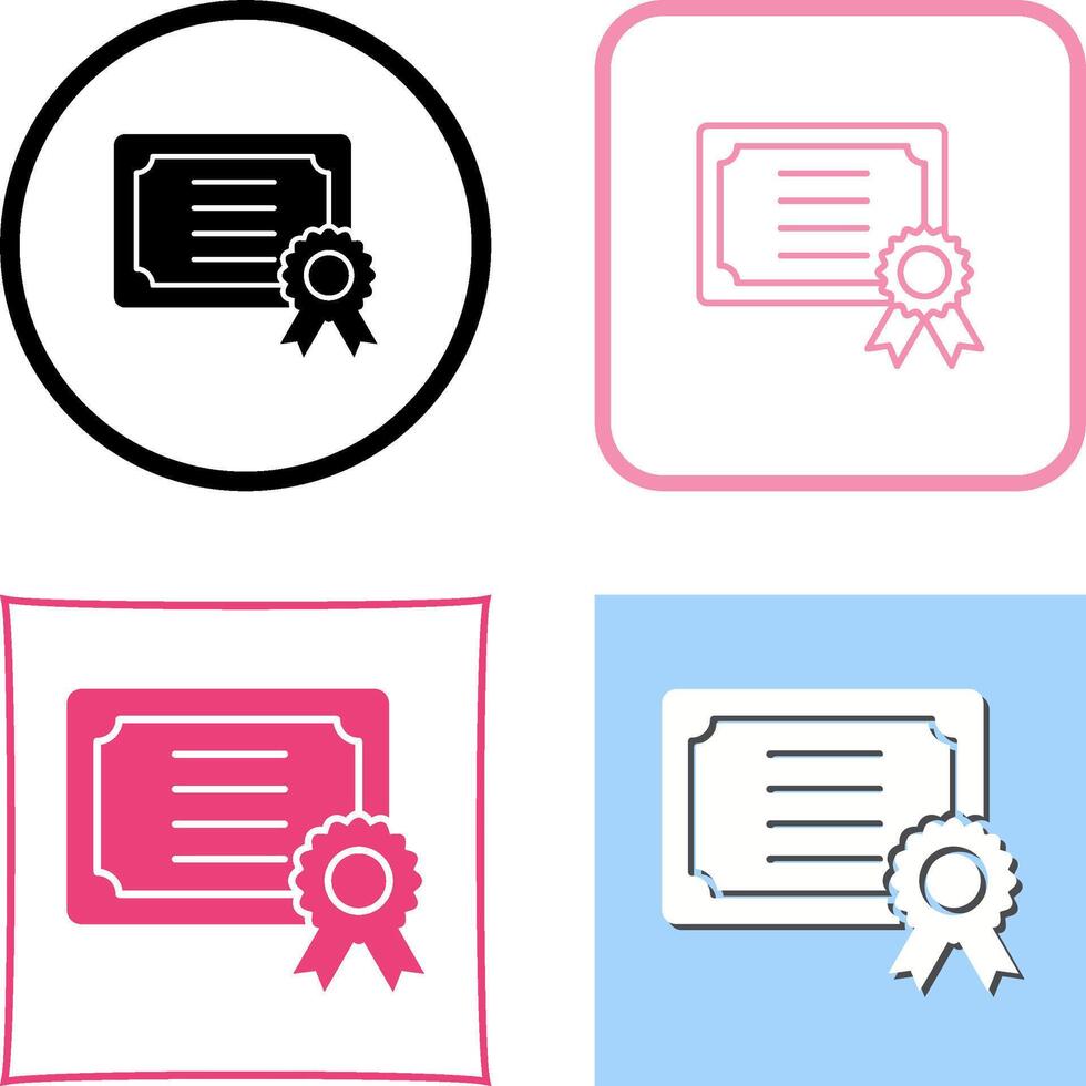 Certificate Icon Design vector