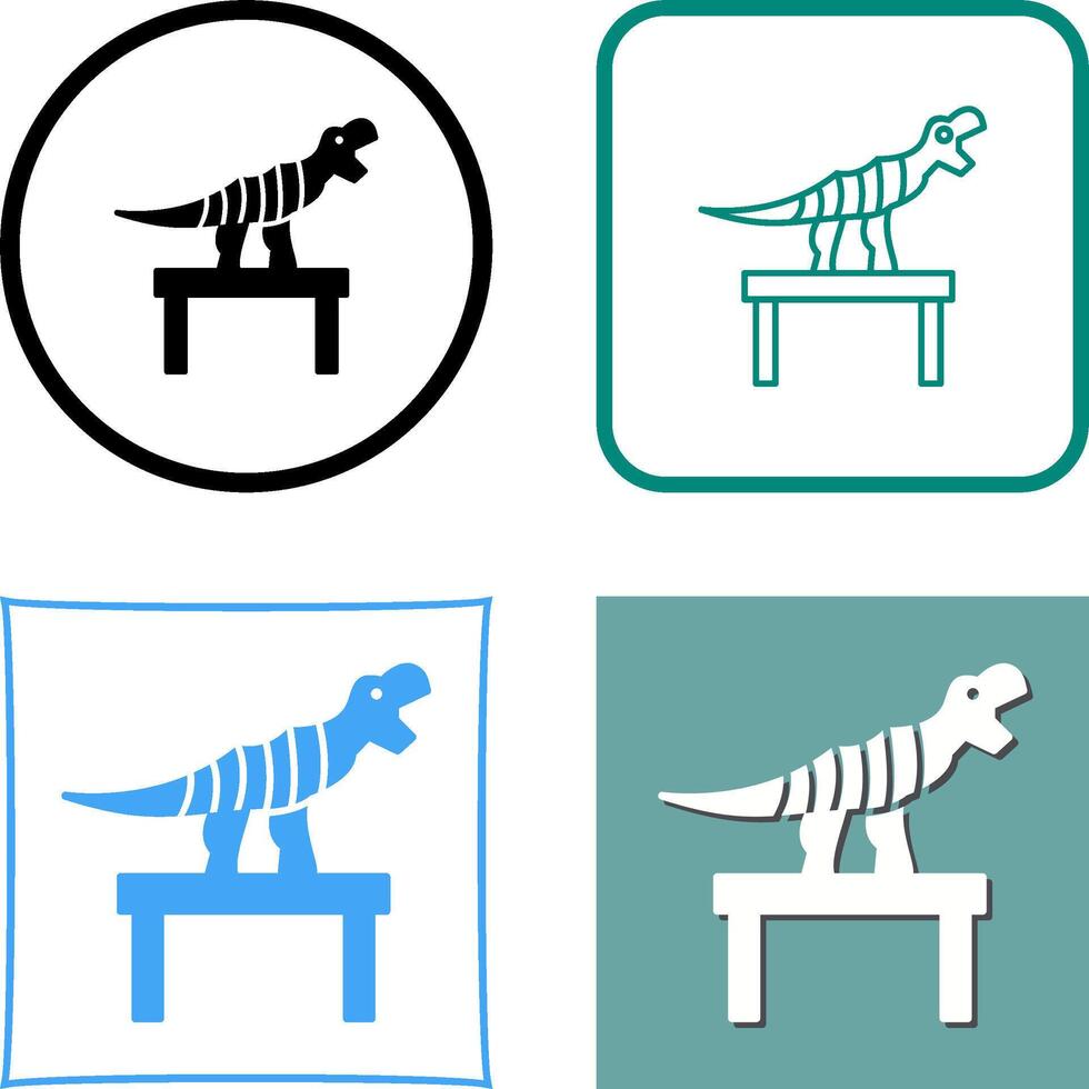 Bones Exhibit Icon Design vector
