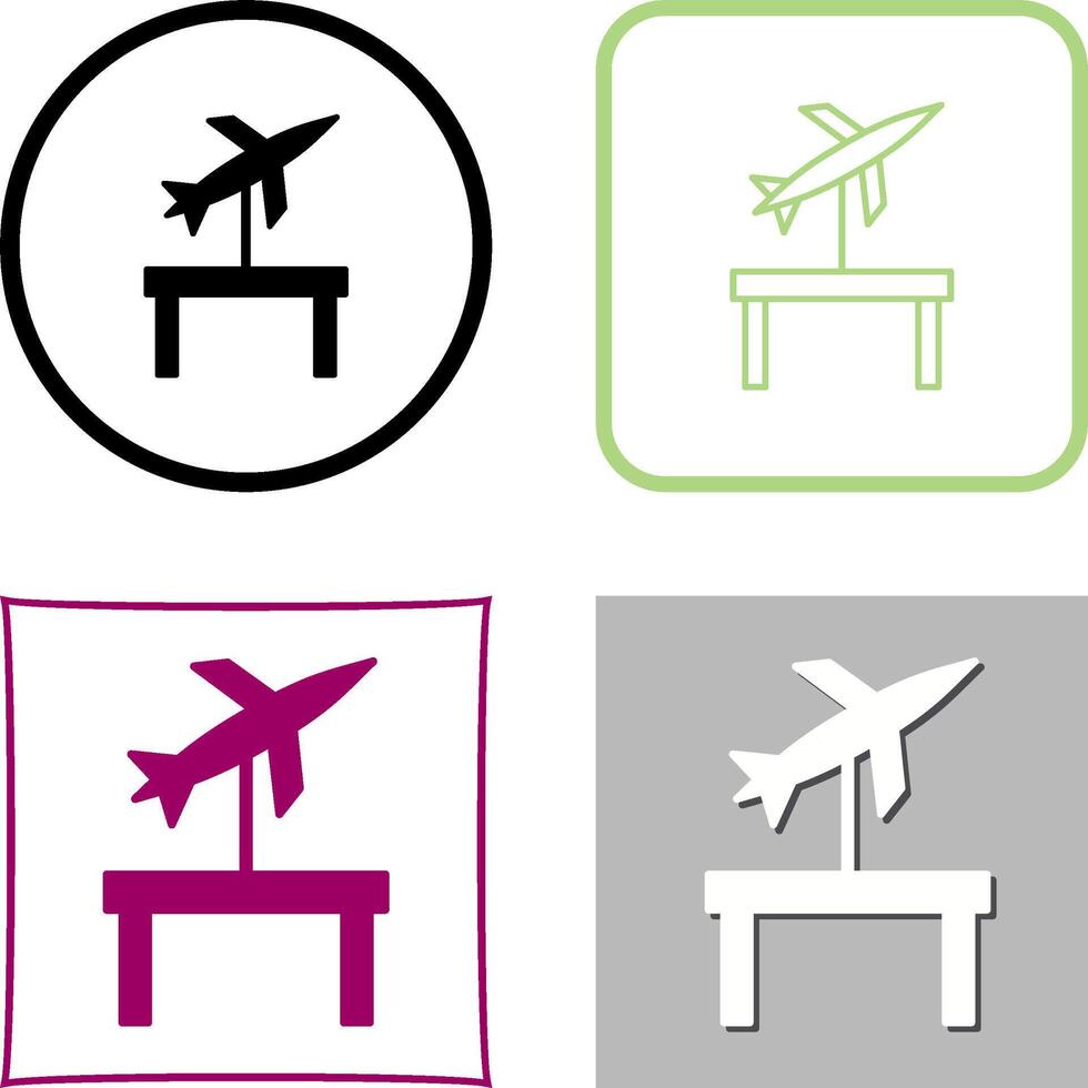 Jet Exhibit Icon Design vector