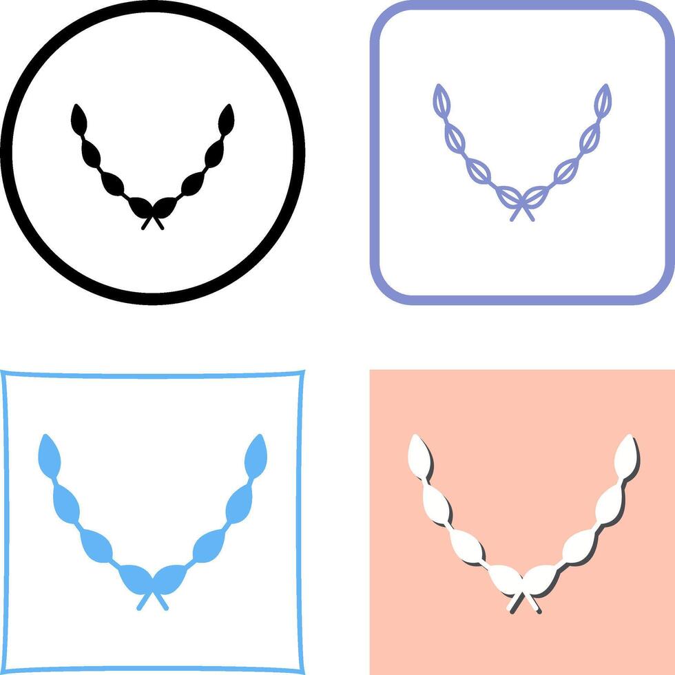 Leaves Wreath Icon Design vector