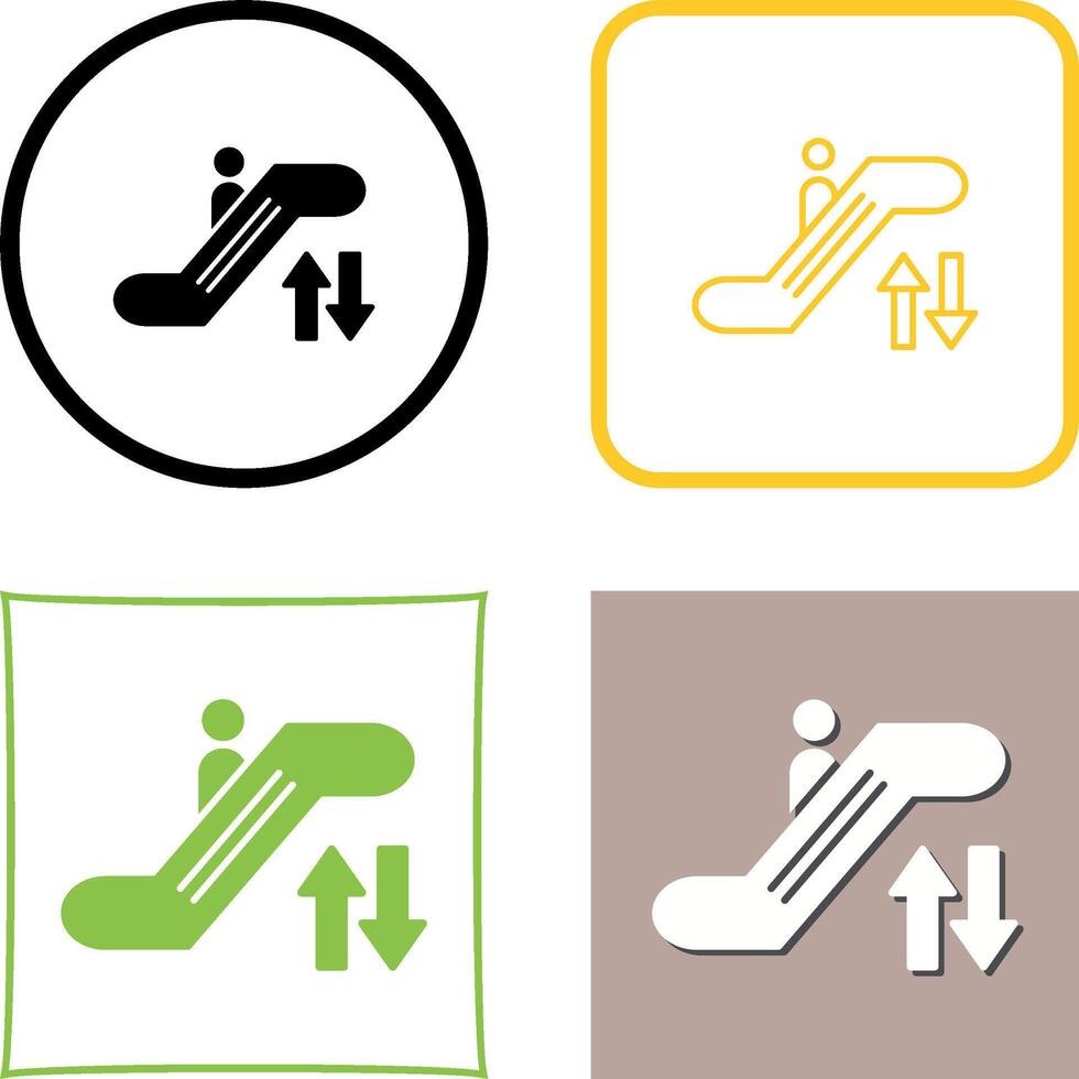 Escalator Icon Design vector