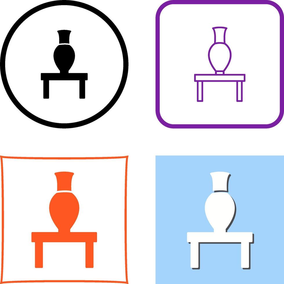 Vase Exhibit Icon Design vector