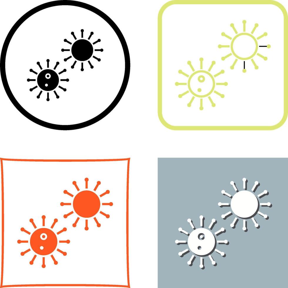 Unique Virus Icon Design vector