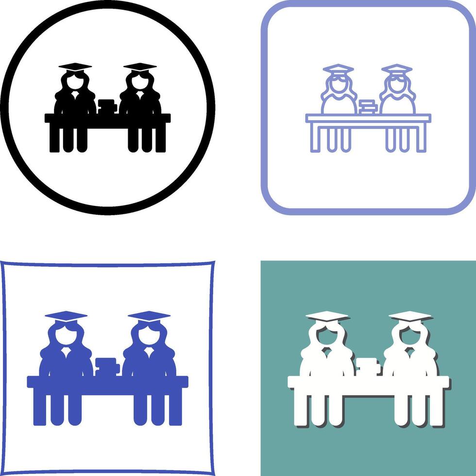 Unique Combined Study Icon Design vector