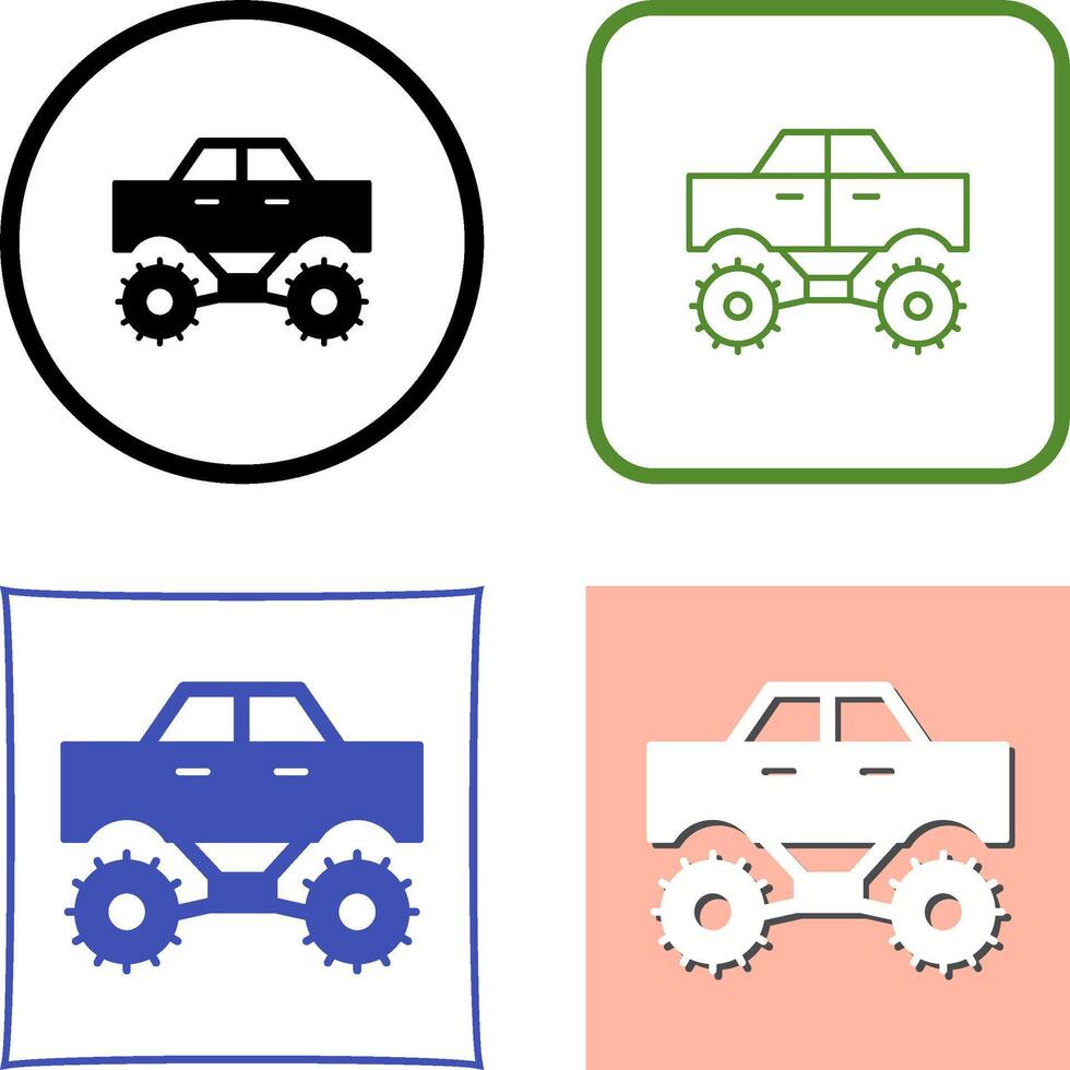 Monster Truck Icon Design vector